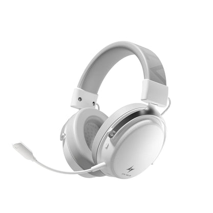 White gaming headset on a white background