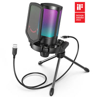 FIFINE AmpliGame A6V RGB מיקרופון גיימינג