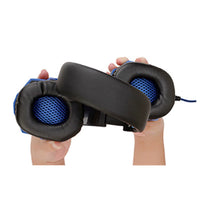 אוזניות משחקים עם מיקרופון ותאורת RGB