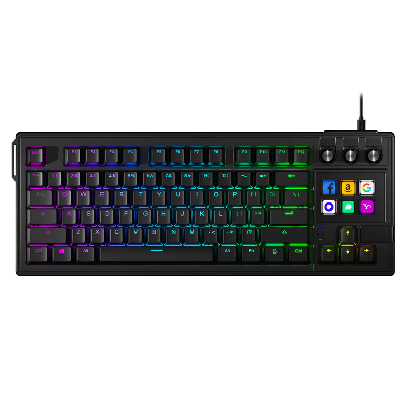 Mirabox K1 Pro מקלדת גיימינג עם בינה מלאכותית ומסך LCD