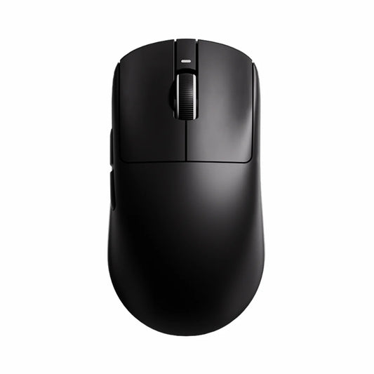 Black computer mouse on a white background