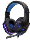 אוזניות משחקים עם מיקרופון ותאורת RGB