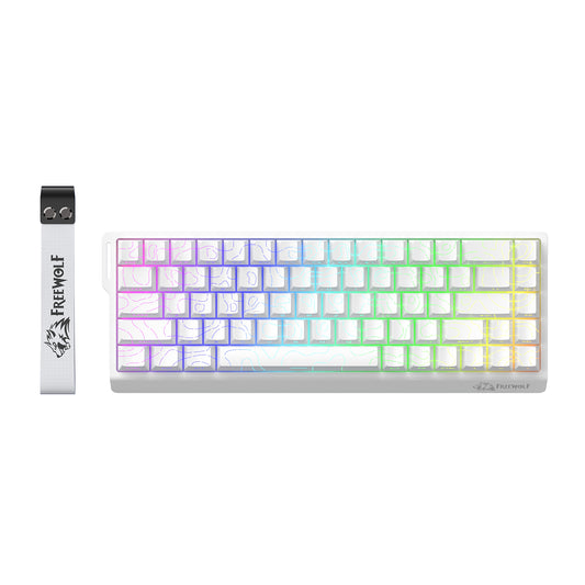 Free Wolf S68 – מקלדת גיימינג קומפקטית RGB 68 מקשים
