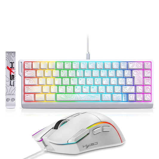 ערכת גיימינג Topo-Edition RGB: מקלדת קומפקטית + עכבר גיימינג אופטי